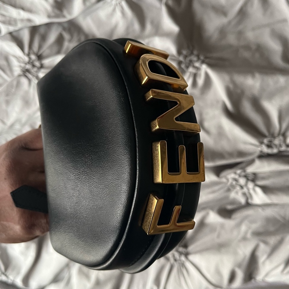 Fendigraphy Nano Black Bag with Gold Lettering - Picture 9 of 9